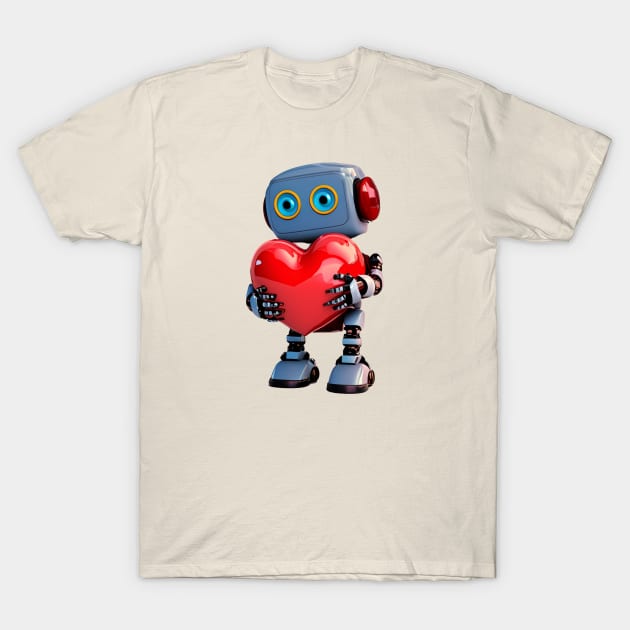 Robot AI Love T-Shirt by hsf